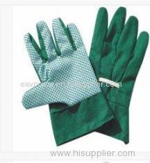 Customized Industrial Safety Knitted Cotton Gloves With PVC Dots For Refuse Collection