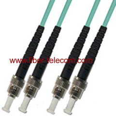 ST-ST Multi Mode OM3 Duplex Fiber Optic Patch Cord