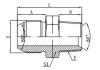 JIS gas male 60 degree cone/ NPT male adapters 1SN