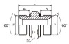 BSP straight male thread hydraulic adapter 1B-2WD