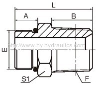 Carbon steel SAE o ring boss/ BSPT male Adapter 1OT-SP