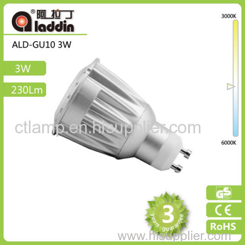 GU10 led light 3w