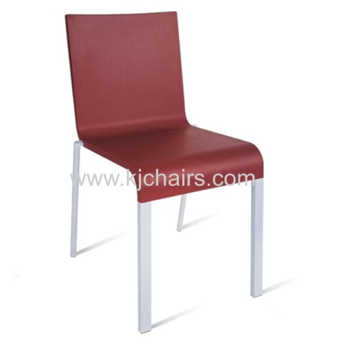 high quality pu seat with aluminum leg chair