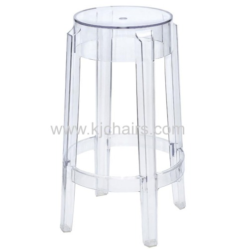 transparent  PC round barstool without adjustable