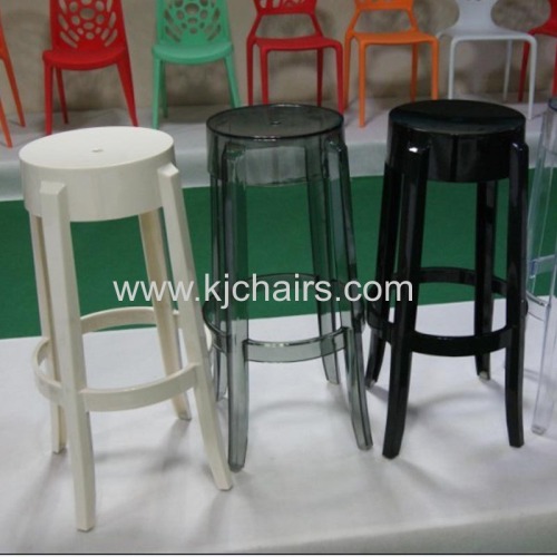 transparent  PC round barstool without adjustable