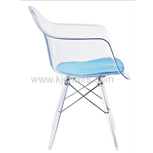 clear Legs Emaes Chair Leisure Plastic dining Chair