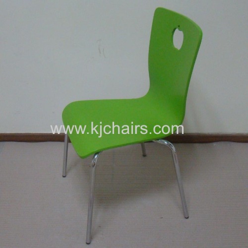 Simple design iron frame bentwood chair