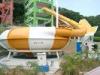 Aqua Park Equipment Fiberglass Water Slides , 19m Height Waterpark Super Bowl For 2 People