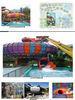 Custom fiberglass super bowl pool slide for water games , adult aquatic park equipment