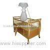 Neutral Wood Automatic Baby Swing Bed Cot for Boys , Wooden Baby Cribs