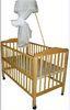 Safety standard Wooden Sleigh Baby Cot Crib Bed with Mosquito Net