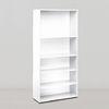 White Avocet Tall Wooden Cube Bookcase With 5 Tiers For Home / Office DX-113