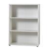 White Mura Two Shelf Wooden Cube Bookcase Storage 3 Tier Contemporary DX-118