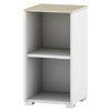 Strike Narrow Wooden Cube Bookcase , White Vertical Bookshelves For Library DX-122