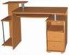 15mm PB Melamine Board Cherry Wooden Office Desks With drawers , PC Desk Workstation DX-8513