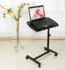 Black Swivel Height Adjustable Mobile Laptop Computer Desk , Notebook Table DX-BJ25