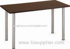 Round Iron Tube Steel Wood Home Rectangle Dining Table 120 * 60 * 73cm DX-8200