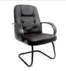 Black Office PU leather Office Chair Powder Coated Metal Leg DX-C613