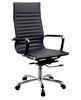 Black PU + PVC leather Office Chair PU Padded Stainless Steel Leg DX-C615