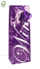 Promotional purple wholesale wine gift bags