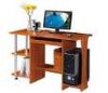 Artistic 15mm Melamine Board Cherry Wooden Office Computer Desk With Shelf DX-1107