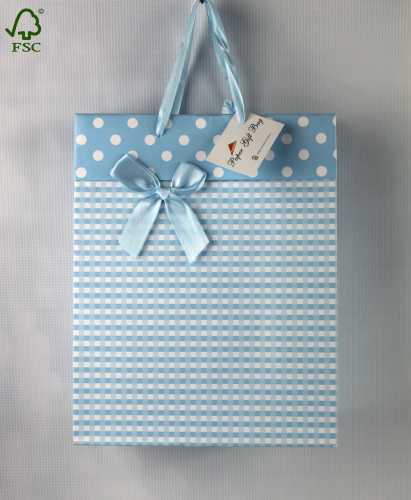 Promotional colored paper carrier bag