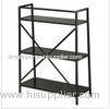 Simple Black Three Layers Storage Metal Magazine Rack Bookcase Shelf DX-K126