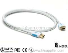 High Speed 8m hdmi cable Support 4k*2K 1080p,3D,Ethernet,ideal for Home theater,HDTV,PS3,Xbox and set-top boxes