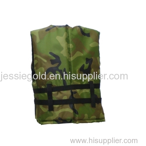 EPE Material Military Rescue Green Life Jacket For Water Saving on Ship