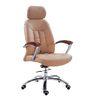 Luxury brown PU Leather Office Chair Airplane Mechanism BIFMA Test DX-C626
