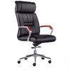 Black Real PU Leather Office Chair for Staff in Europe Countries DX-C628