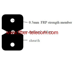 4cores FTTX Indoor Fiber Cable with FRP Strength member