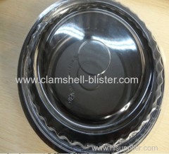 Plastic hot food container with lid
