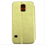 Golden luxury folio PU Leather Case for Sumsung Galaxy s5 Cover