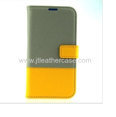 Factory direct supply Two-tone folio PU Leather Case for Sumsung Galaxy s5 Cover