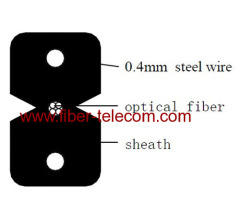 4cores FTTX Indoor Drop Cable with Steel Wire strength member