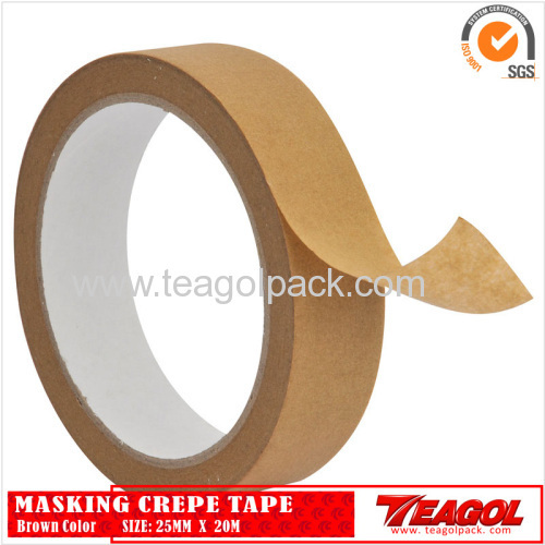 Crepe Paper Tape Brown Color 25mm x 20m