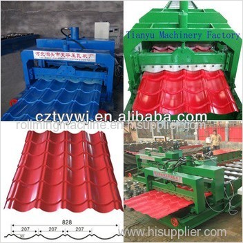 Popular circular arc glazed tile roll forming machine