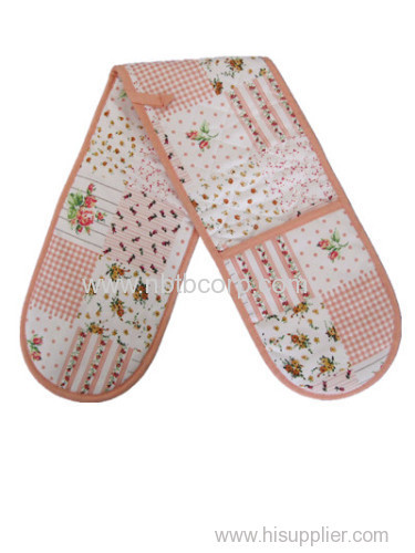 flower double oven mitt