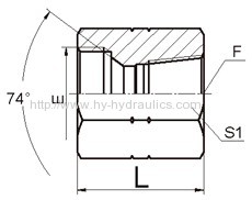 JIC female 74° seat/ NPT female Connectors