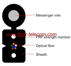 FTTH Drop Cable 6-fiber Fig.8 with 0.5mm FRP Strength member