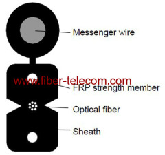 FTTH Drop Cable 8-fiber Fig.8 with 0.5mm FRP Strength member