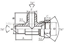 JIC male/ JIC male/ JIC female tube Fittings