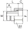 ORFS male/ ORFS female Hydraulic Fittings