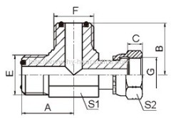 ORFS male/ ORFS femal run hydraulics fittings CF