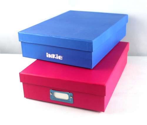 colored paper file box