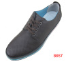 8657laser technology brown hot selling men leather shoes