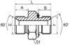 BSP male/ BSP male/ matric male captive seal adapters 1BM-WD