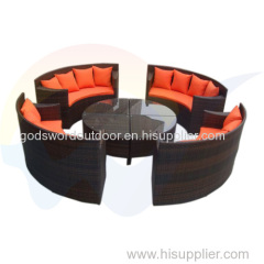 Modern outdoor patio round sofa furniture set