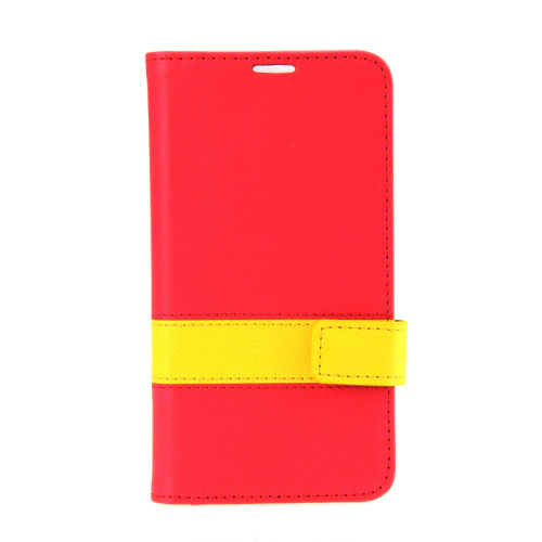 Yellow line leather case for Samsung Galaxy S5 ,customized design are welcomed .